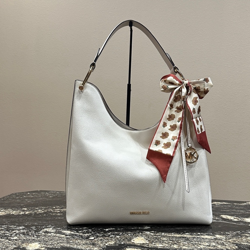 Michael Kors Hobo Bag with Scarf Accent - Picture 1 of 12